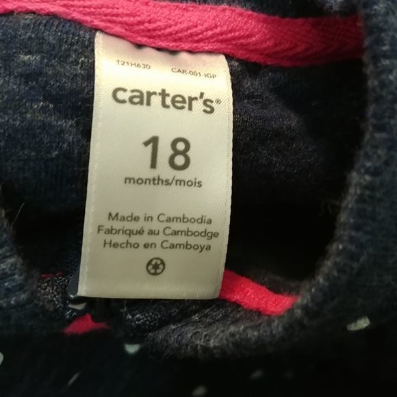 Carters Polka Dot Unicorn Rainbow Jacket - Picture 4 of 4